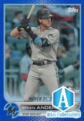 2022 Topps Opening Day Blue Foil BASEBALL Parallel #218 BRIAN ANDERSON MARLINS